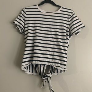 Madewell Striped Tie Back Tee